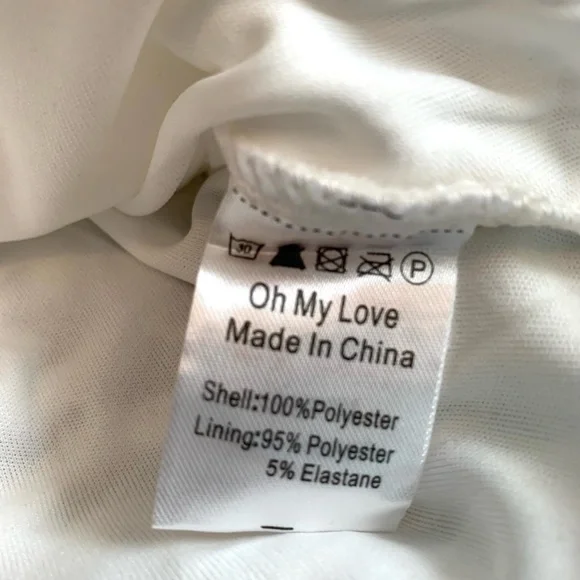 White Lace Romper coastal cowgirl beach chic NWT backless XS Oh My Love Summer - Picture 4 of 13